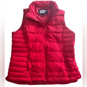 Lands' End Vibrant Red Outerwear